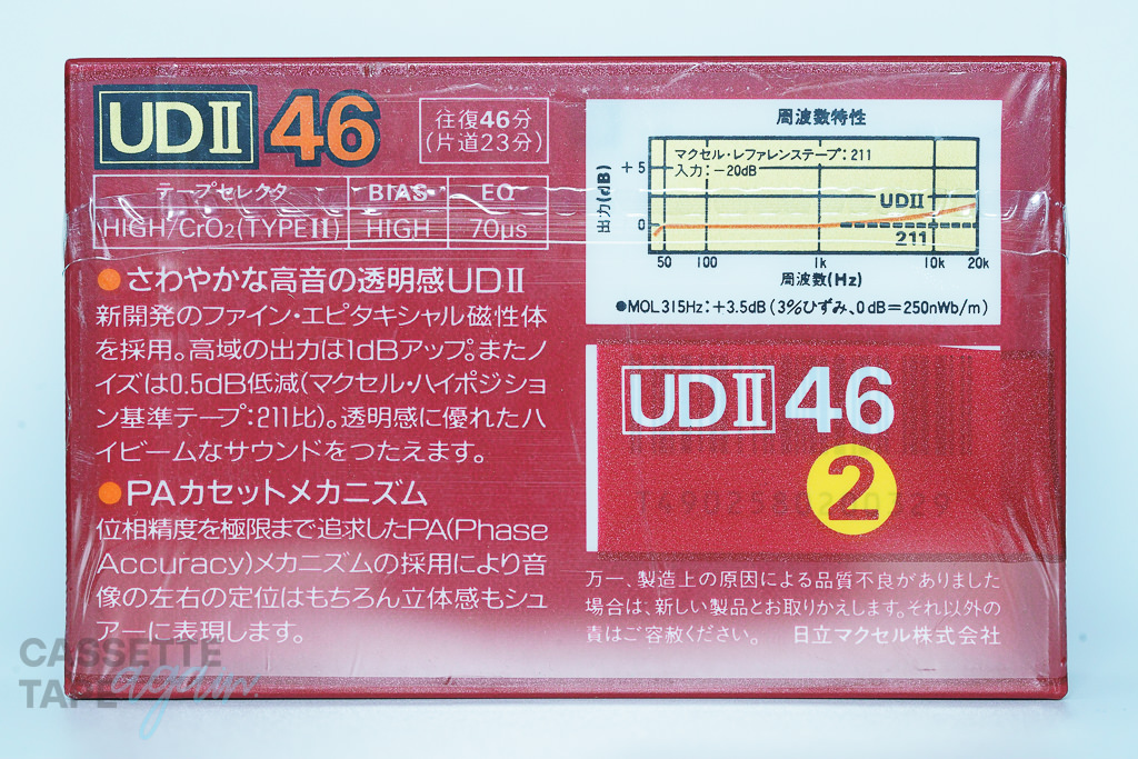 UD2 46(ハイポジ,UDⅡ 46) / maxell - CASSETTE TAPE again.